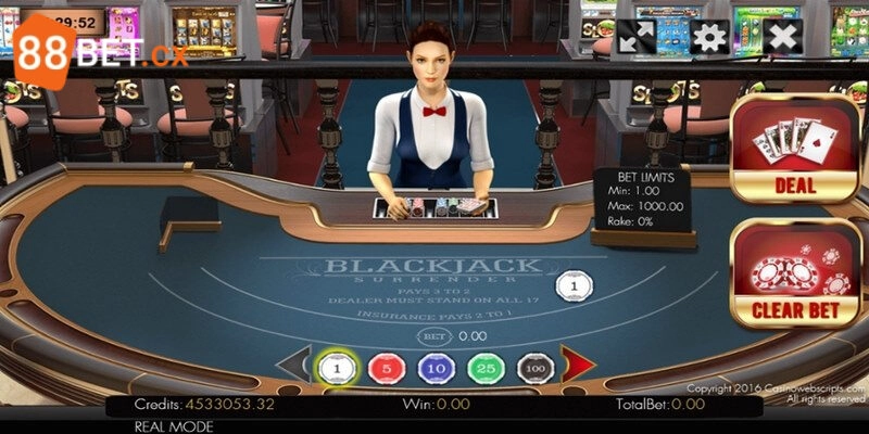 3D Blackjack – Tựa Game Casino Hot Nên Tham Gia Tại 88bet